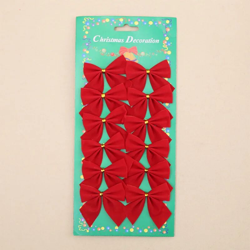 foto del prodotto treetalk 12 pezzi lotto fiocco di neve decorazione albero di natale ciondolo albero di natale decorazione palline moda capodanno forniture rosso