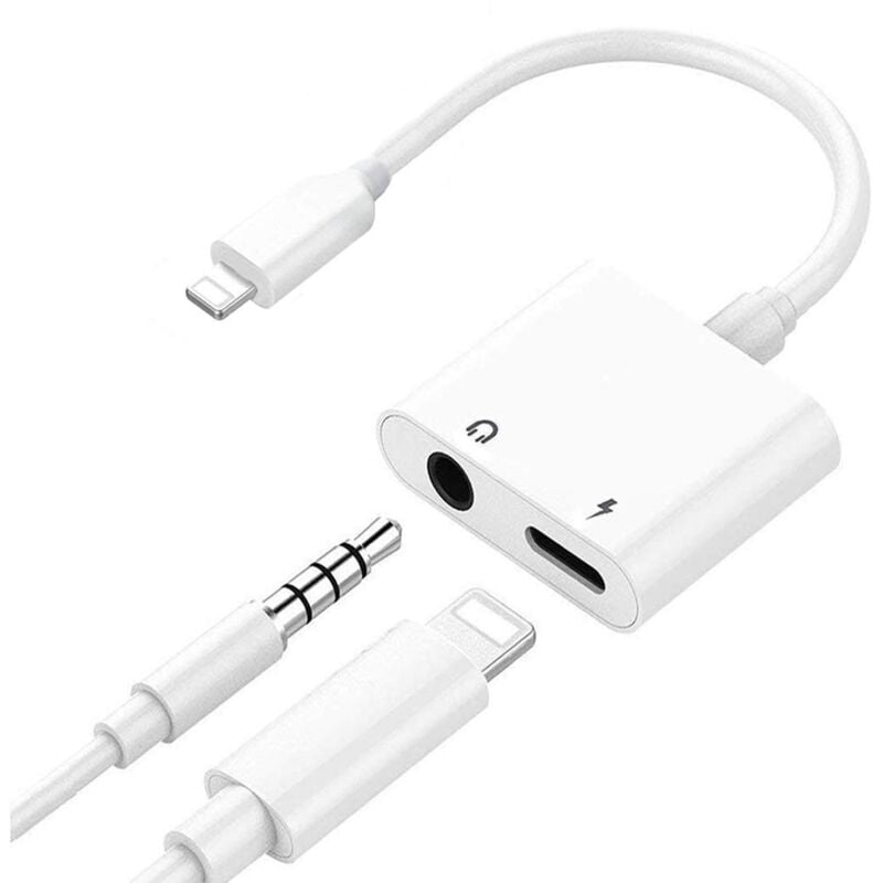 foto del prodotto treetalk adattatore jack per cuffie per iphone xs xs max xr 8 8 plus x 10 14 14 plus, adattatore per jack da 3,5 mm, accessori per la ricarica