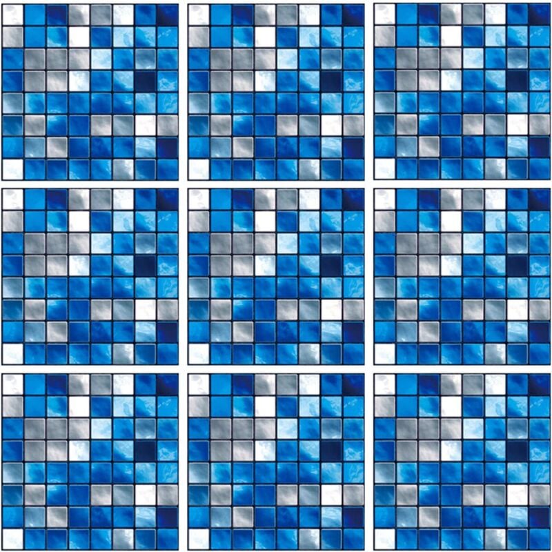 foto del prodotto treetalk adesivi per piastrelle a mosaico, 10 pezzi adesivi per piastrelle da parete, carta da parati autoadesiva impermeabile per cucina, bagno,