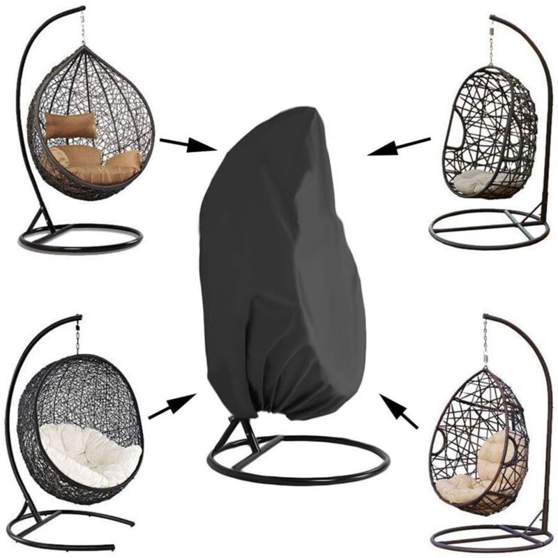 foto del prodotto treetalk copertura per mobili da giardino, copertura per sedia sospesa in rattan e vimini, copertura impermeabile per sedia sospesa eggs,