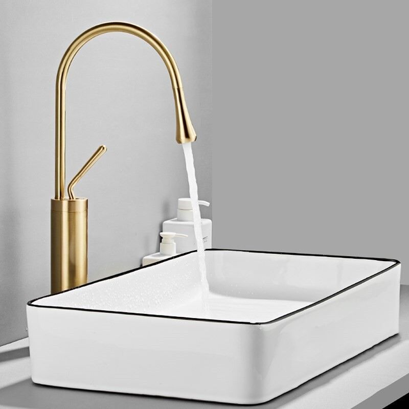 foto del prodotto treetalk rubinetto per bagno, alta pressione, rame, girevole a 360 , con tubi di collegamento da 60 cm, oro