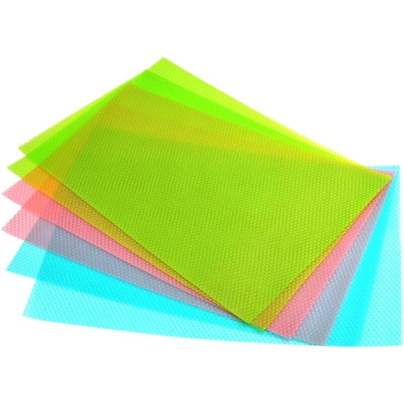 foto del prodotto treetalk set di 6 tappetini per frigorifero antibatterici resistenti all umidit color caramella per eliminare umidit e odori, antiscivolo,