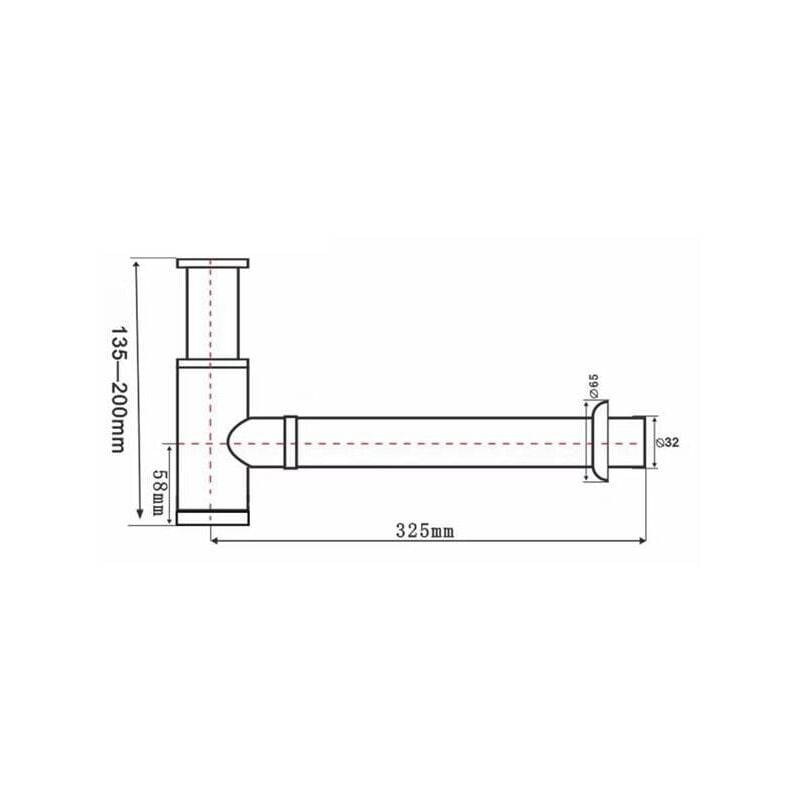 foto del prodotto treetalk sifone a p rotondo in ottone da 1,5 con kit di scarico per lavabo da bagno decorativo regolabile, montaggio a parete, nero opaco