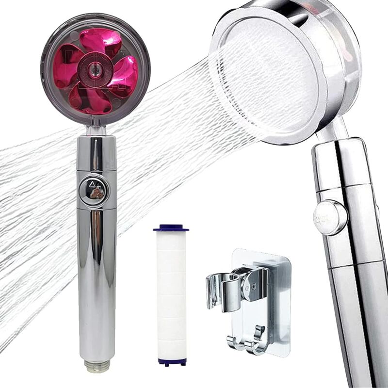 foto del prodotto treetalk soffione doccia portatile ad elica ad alta pressione, soffione doccia girevole a 360 , soffione doccia turbocompresso a risparmio idrico,