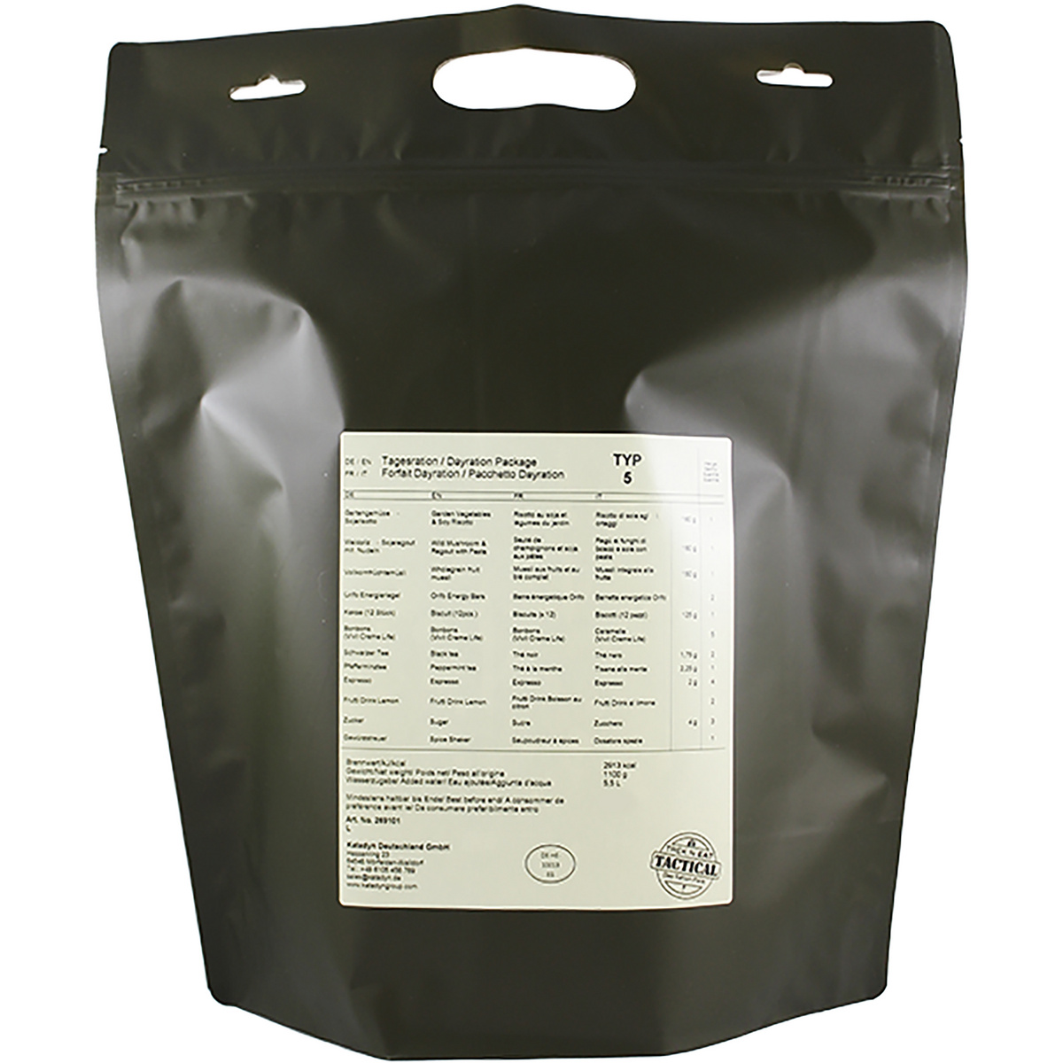 foto del prodotto trek n eat pack razione vegetariana giornaliera tipo 5 tactical line