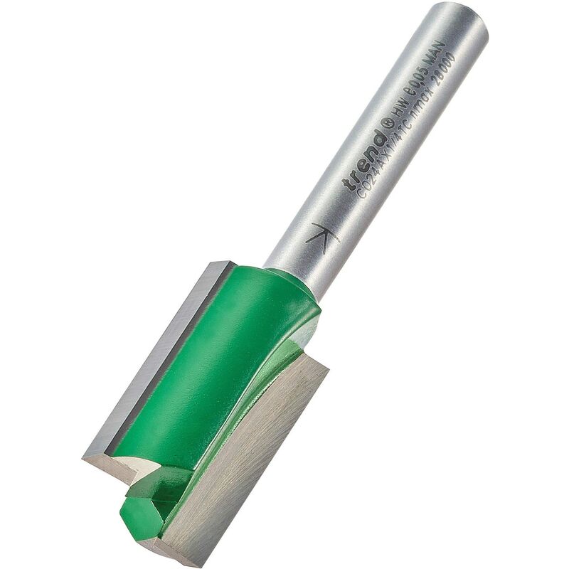 foto del prodotto trend fresatore dritto a due scanalature craftpro, gambo da 6,35 mm, diametro di taglio 15 mm lunghezza di taglio 25 mm, punta in carburo di