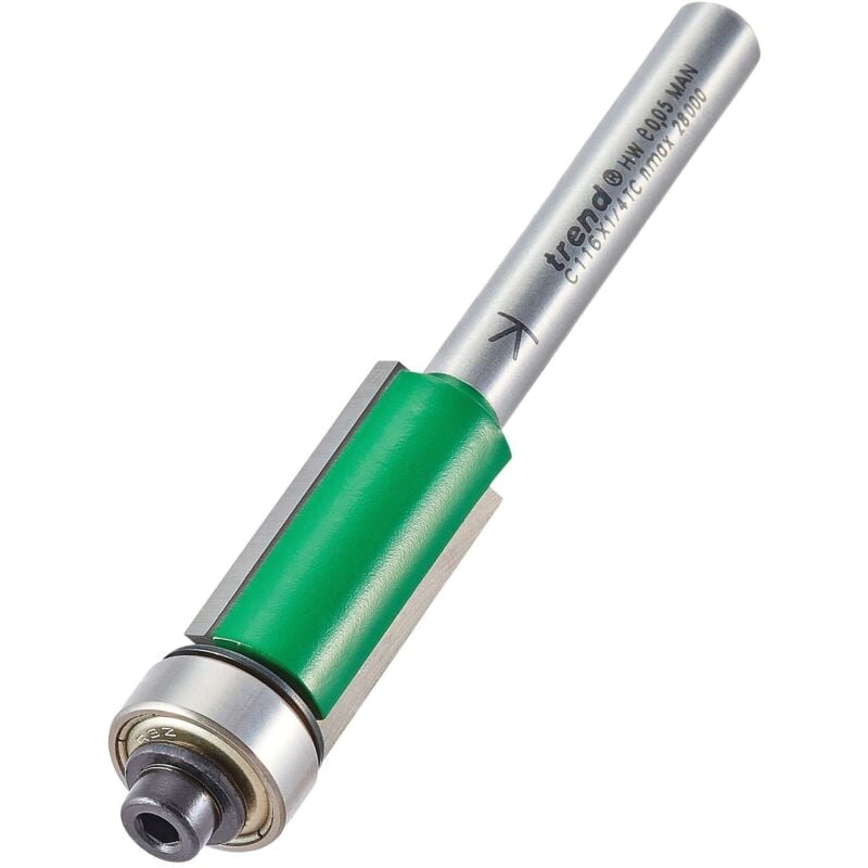 foto del prodotto trend fresatore per rifilatura auto guidato craftpro, gambo da 6,35 mm, diametro di taglio 12,7 mm lunghezza di taglio 25,4 mm, punta in carburo di