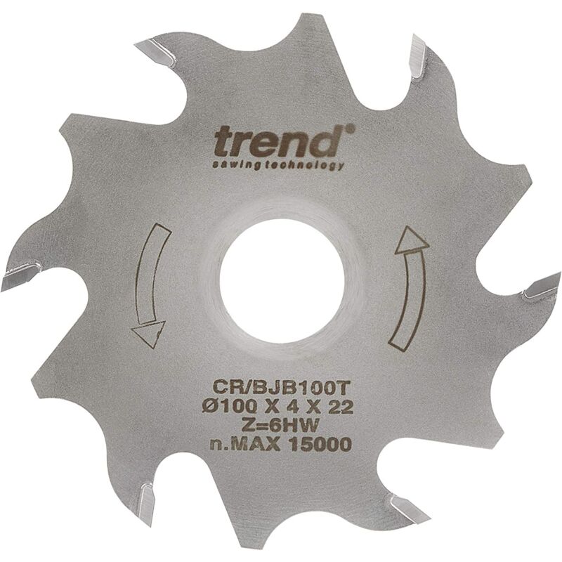 foto del prodotto trend lama a biscotto craftpro, 100 mm di diametro x 6 denti x 22 mm di corpo sottile, sei denti in carburo di tungsteno, cr bjb100t