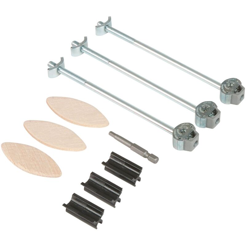 foto del prodotto trend zipbolt slimline kit di connessione per piani di lavoro, spessore 16 25mm, acciaio zincato, zip 25 158 3