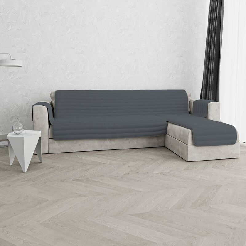 foto del prodotto trendy copridivano penisola, grigio scuro 190 cm