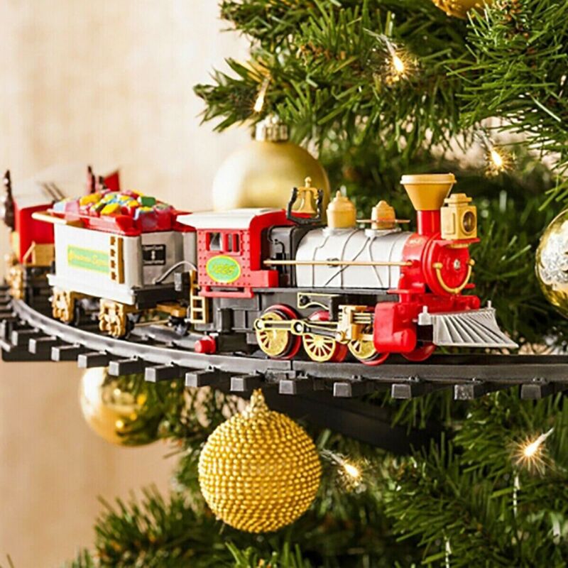 foto del prodotto trenino elettrico luci e suoni agganciabile all albero di natale diametro 89 cm