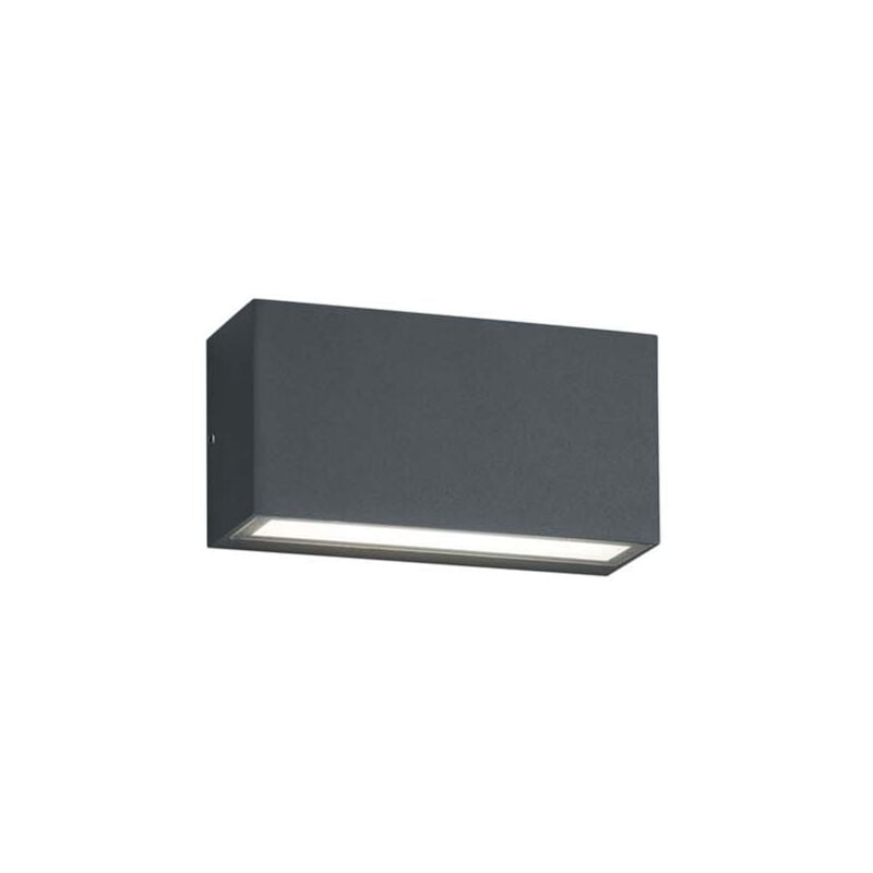 foto del prodotto trent applique 2 led antracite biemissione l.14 x h.7