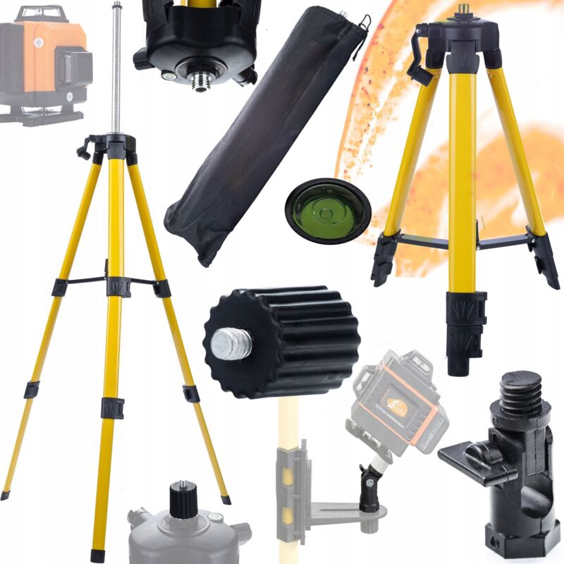 foto del prodotto treppiede rosfix 43 120 cm per livella laser rosfix adattatore per determinare gli smussi per una livella laser adattatore per livella laser 5 8 
