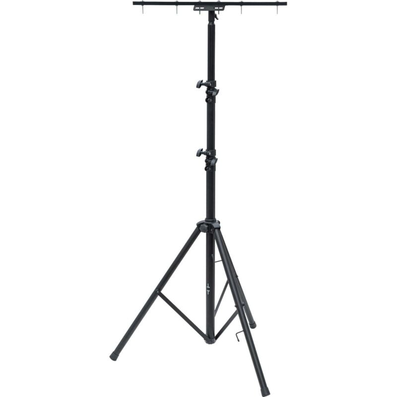 immagine 0 del prodotto treppiede telescopico de costruzione st 302 per faretti de funzionamento con meccanismo de abbassamento automatico altezza regolabile de 1,24m a 3m,