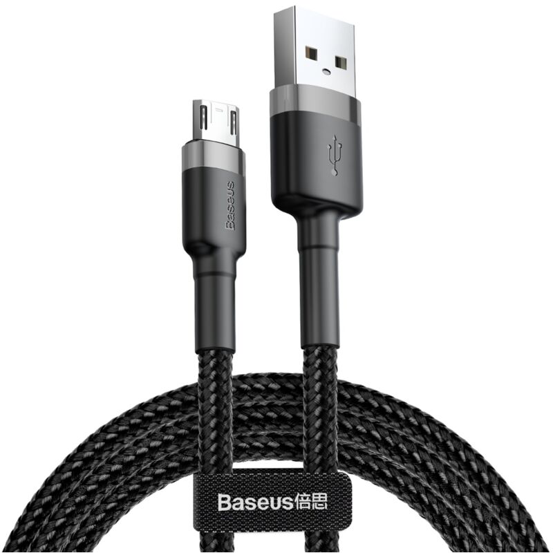 foto del prodotto tresice france cavo flessibile durevole cavo usb microusb 1,5 a 2 m nero e grigio