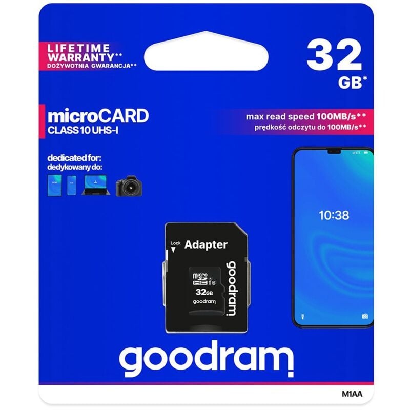 foto del prodotto tresice france microcard scheda di memoria micro sd hc uhs i classe 10 da 32 gb adattatore sd