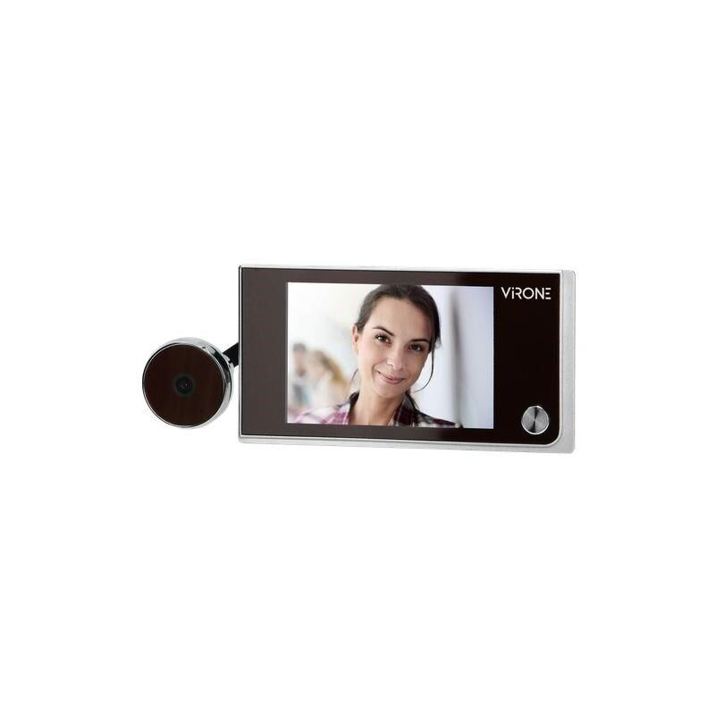 foto del prodotto tresice france visore per porte de visore elettronico per porte virone dv 1 smart spyhole argento, nero
