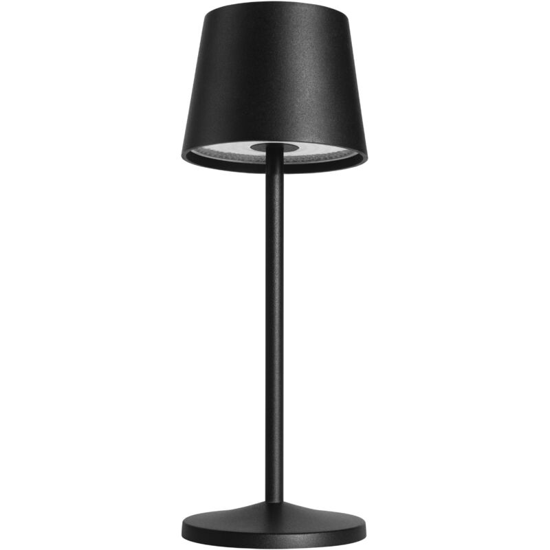 foto del prodotto treta classic l mpara de mesa led. inal mbrica, port til y recargable. ip54 interior y exterior.carga usb. regulable.color negro