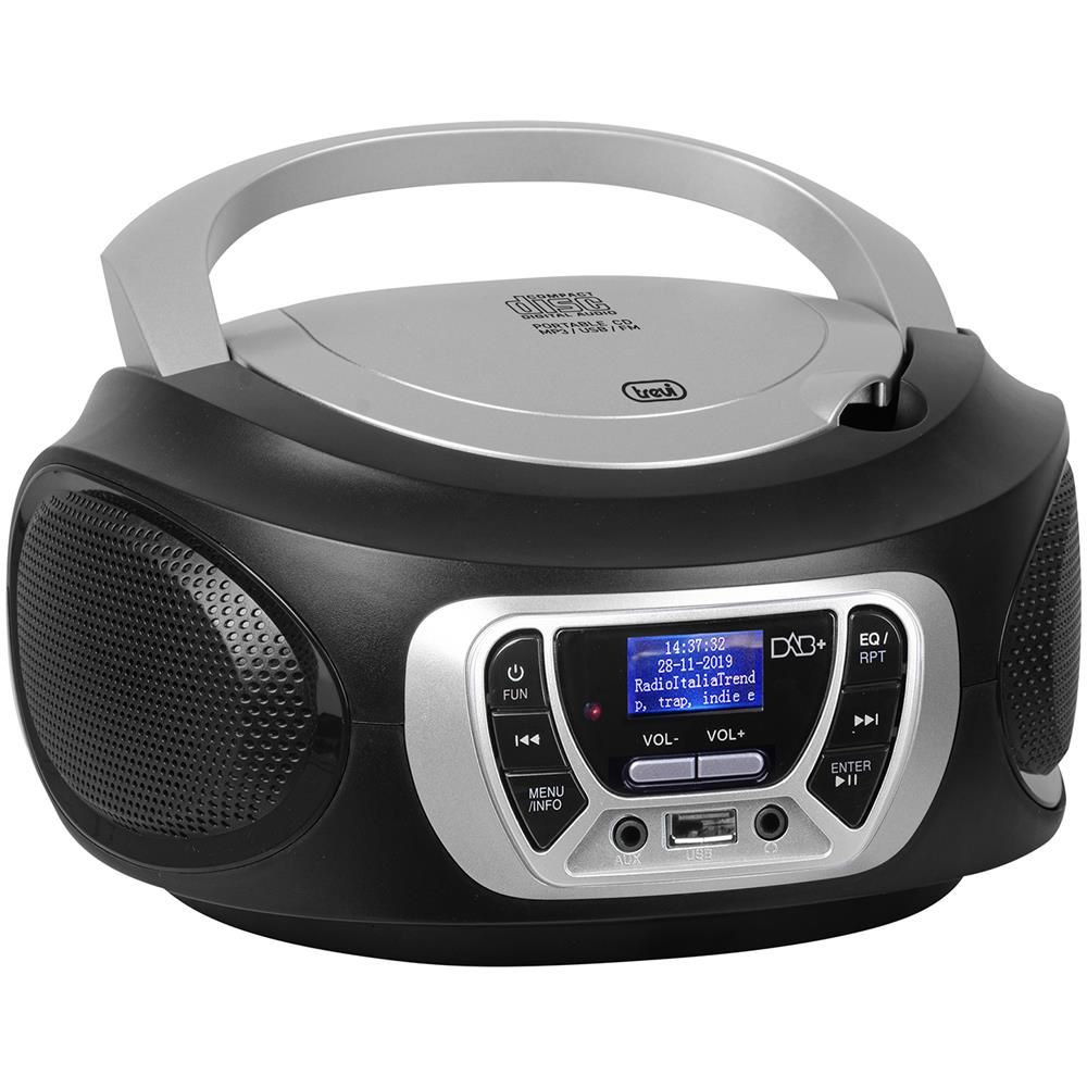 foto del prodotto trevi cmp 510 dab digitale 3 w dab, dab , fm nero riproduzione mp3 - cmp 510 dab blk