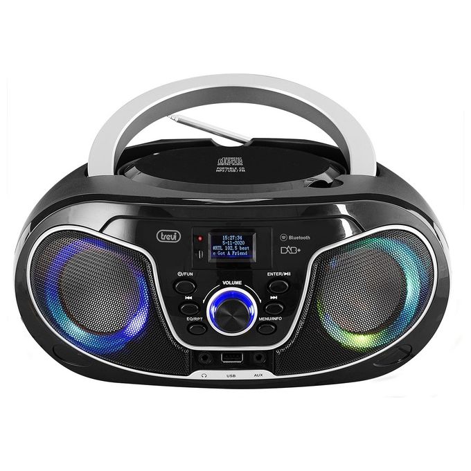 foto del prodotto trevi cmp 588 dab stereo portatile cd boombox radio dab bluetooth aux in nero