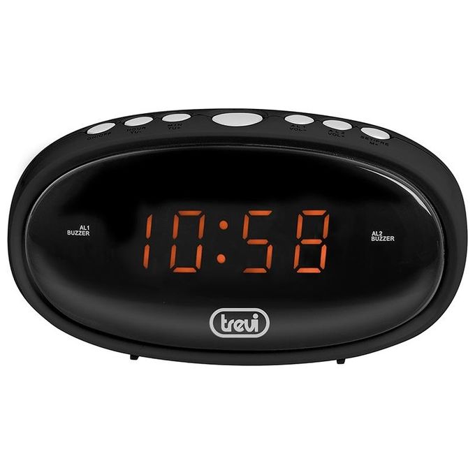 foto del prodotto trevi ec 880n orologio digitale con due sveglie nero