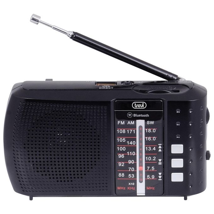 foto del prodotto trevi ra 7f20 bt radio portatile multibanda con bluetooth usb microsd batteria ricaricabile nero