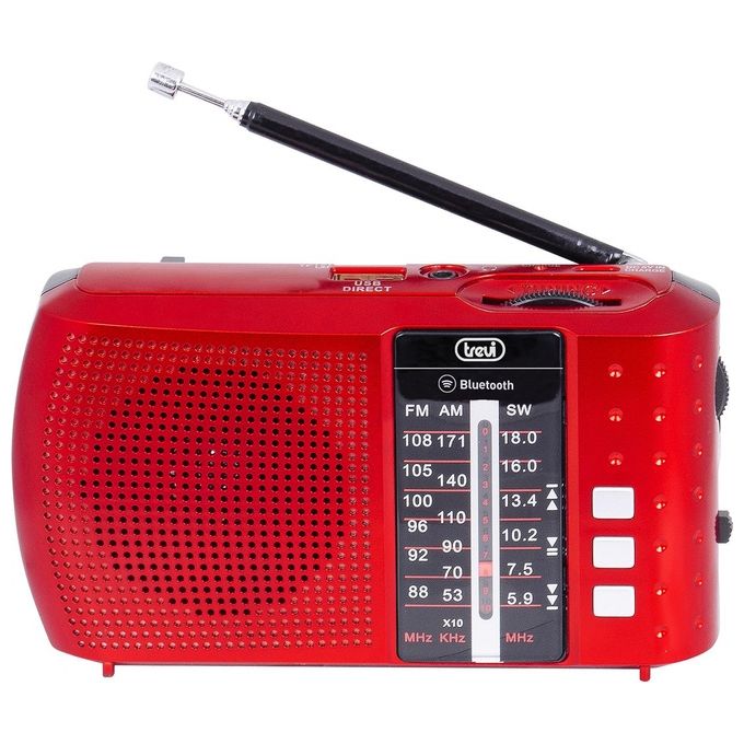 foto del prodotto trevi ra 7f20 bt radio portatile multibanda con bluetooth usb microsd batteria ricaricabile rosso