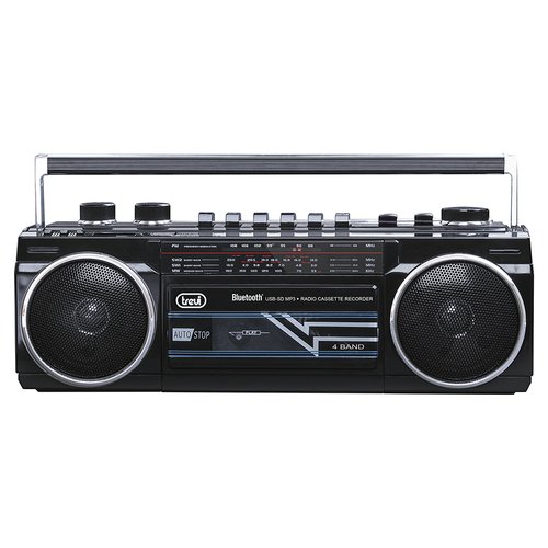 foto del prodotto trevi radio registratore portatile usb sd wireless cassetta rr 501 bt nero