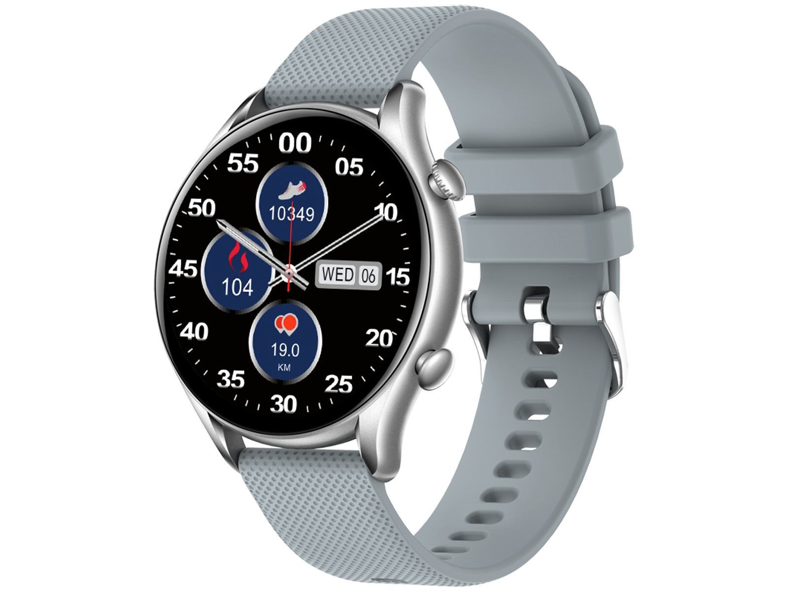 foto del prodotto trevi smartwatch con funzione chiamata wireless ip67 t fit 280 s call silver
