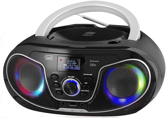foto del prodotto trevi stereo portatile boombox cd dab dab usb wireless aux in cmp 588 dab