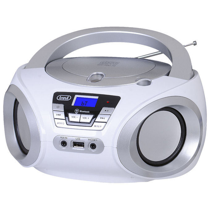 foto del prodotto trevi stereo portatile boombox cmp 544 bt bianco