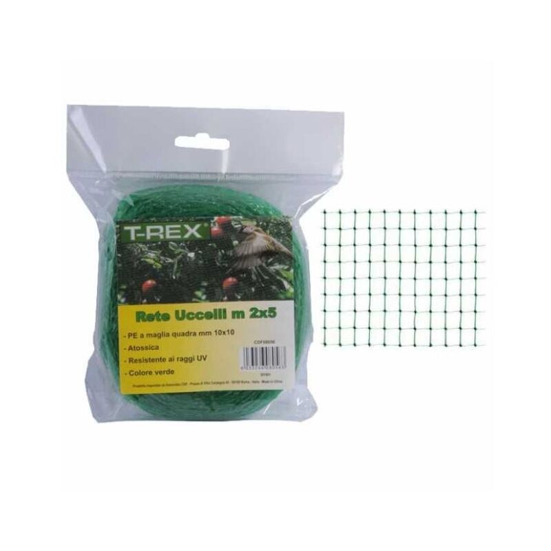 foto del prodotto trex rete antiuccelli verde altezza cm.200 rotolo da mt.5