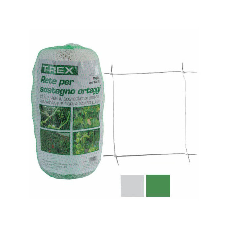 foto del prodotto trex - rete per rampicanti verde - cm.200h. rotolo da mt.10 in plastica verde