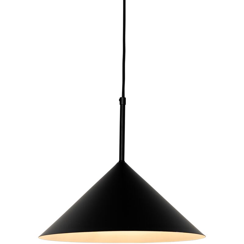 foto del prodotto triangolo design acciaio nero tondo max. 1 x watt qazqa