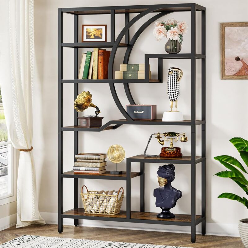 foto del prodotto tribesigns scaffale alta 175cm, libreria etagere industriale a 6 livelli, scaffali aperti autoportanti, con 9 ripiani di stoccaggio aperti per