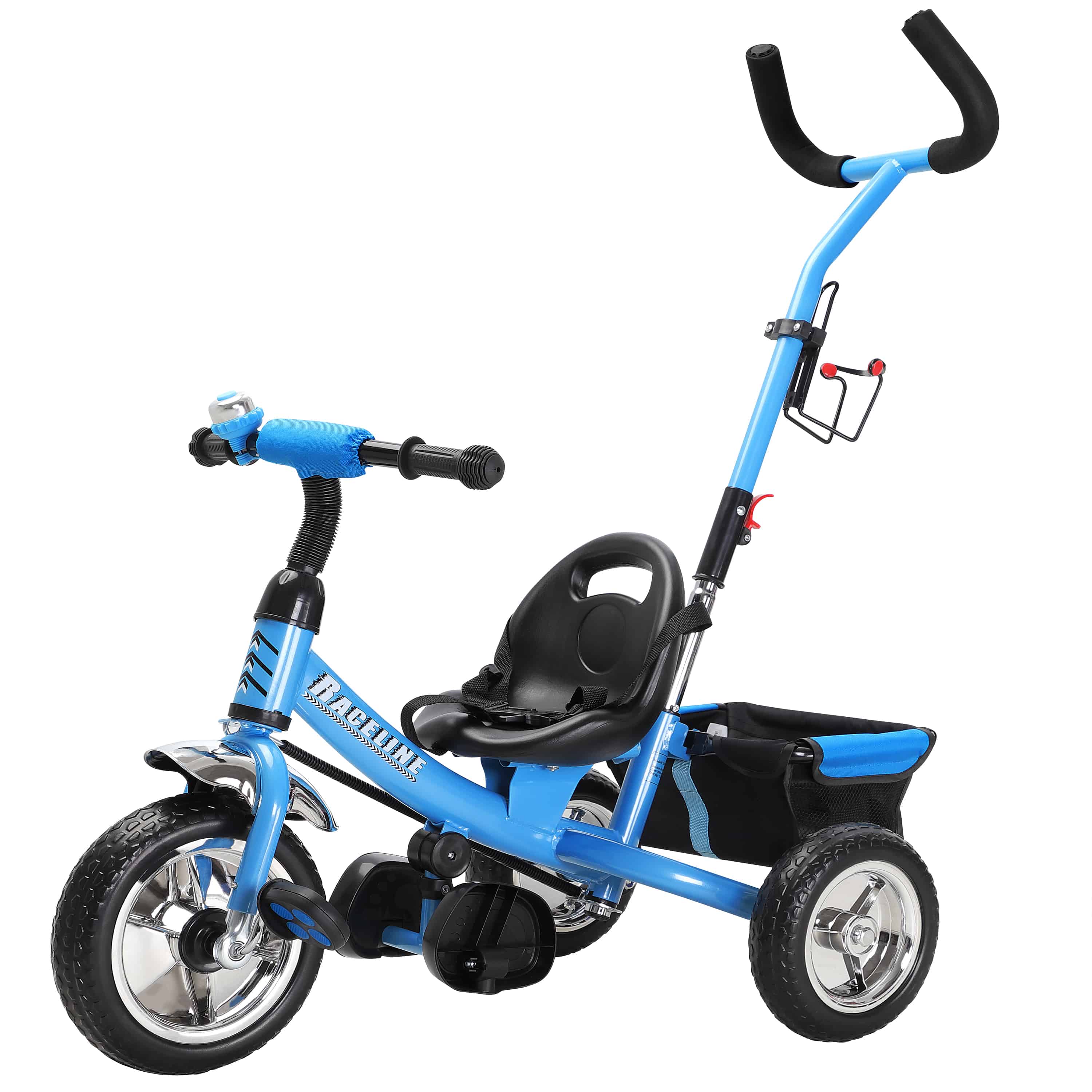 foto del prodotto triciclo per bambini raceline azzurro in metallo