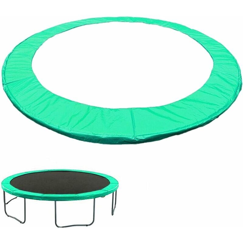 foto del prodotto trimec copertura per bordo trampolino copertura di protezione laterale a molla per trampolino 244cm verde rapanda