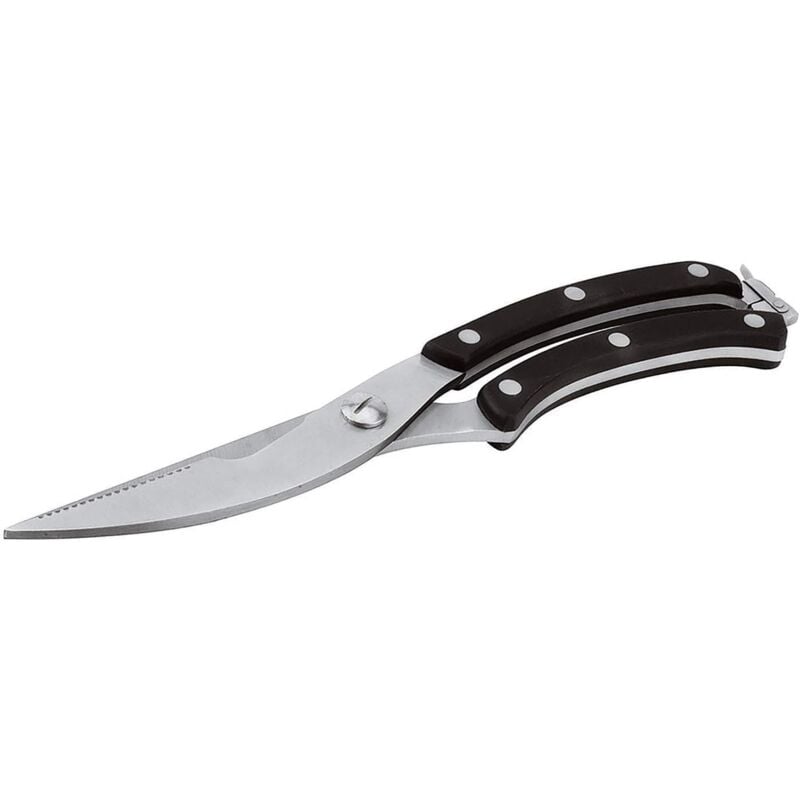 foto del prodotto trinciapollo in acciaio inox con manico in bachelite - cm.25