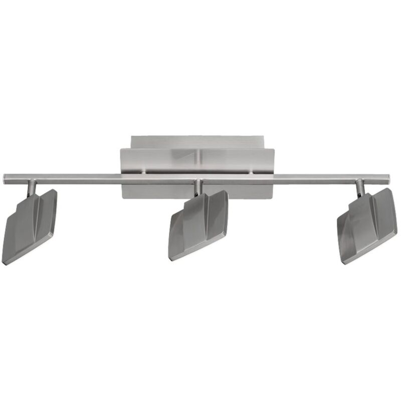 foto del prodotto trio 18 watts smd led plafonnier et applique lampe nickel mat interrupteur diode lectroluminescente projecteur spot