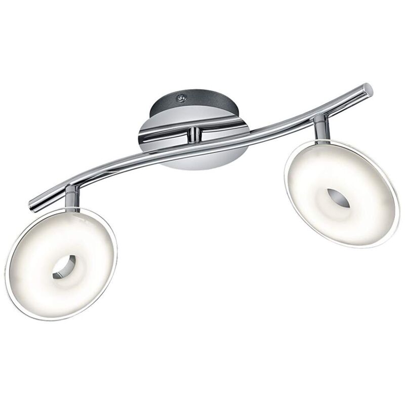 foto del prodotto trio 875910206 pilatus faretto led, 2x3.8 w, cromato, 34 cm 3.8 w, cromo, 2er balken classe di efficienza energetica a trio leuchten