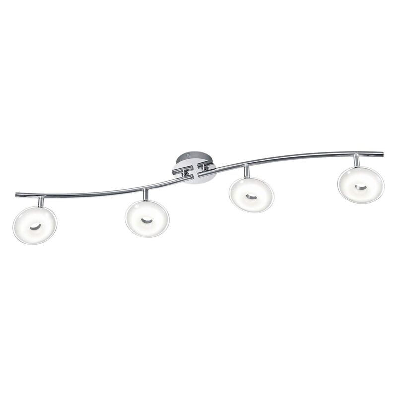 foto del prodotto trio 875910406 pilatus faretto led, 4x3.8 w, cromato, 90 cm 3.8 w, cromo, 4er balken classe di efficienza energetica a trio leuchten