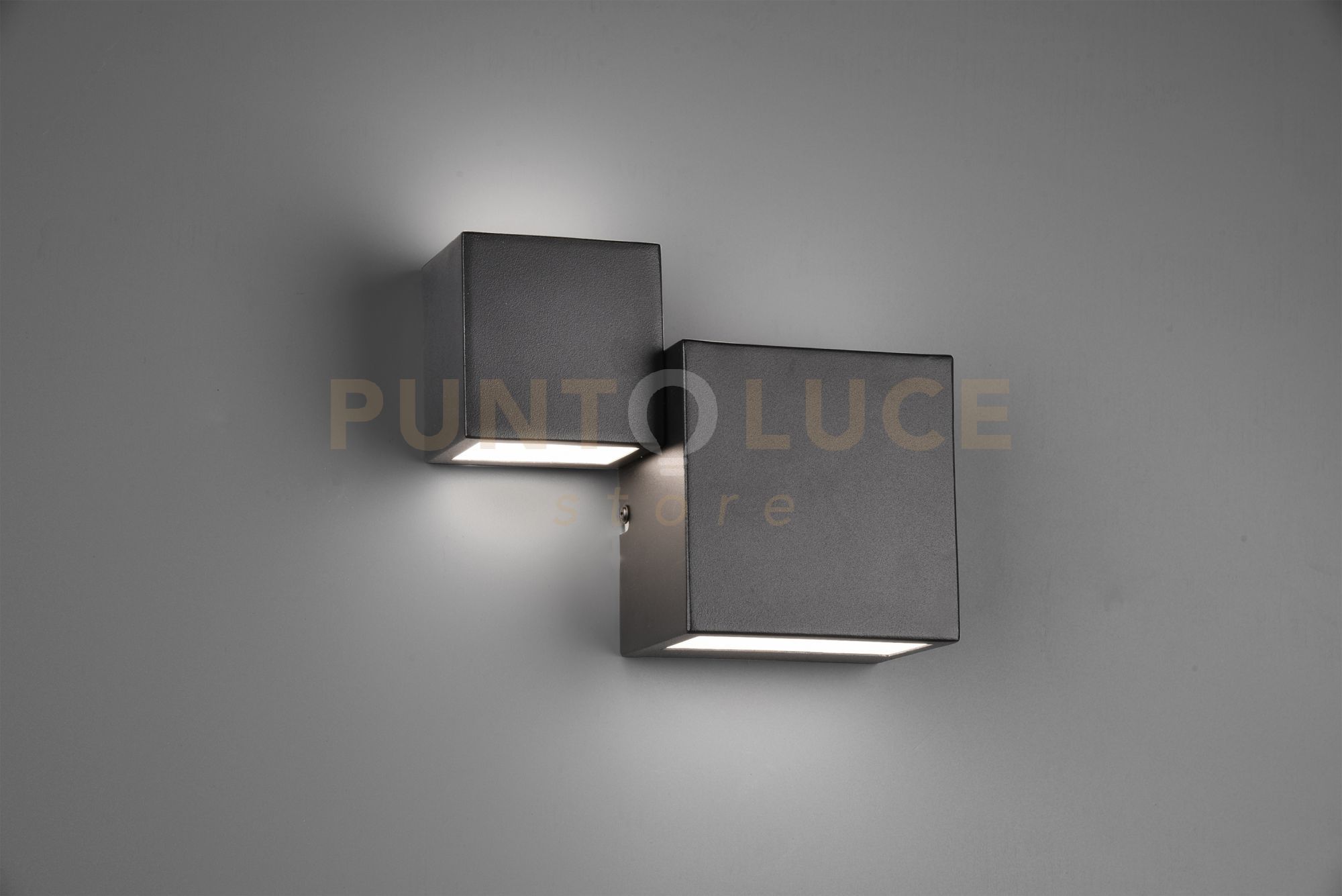 foto del prodotto trio applique doppio cubo miguel metallo 224910231nero