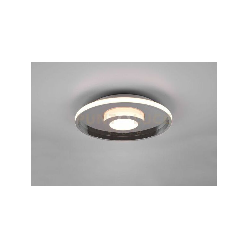 foto del prodotto trio ascari h2o plafoniera led 35w 4100lm, 3000k cromo con dimmerazione con interruttore ip44 d.40cm