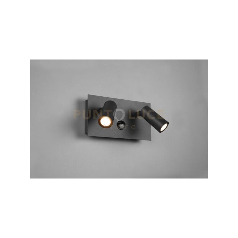 foto del prodotto trio barra tunga led barra 2 spots lef orientabili antracite 222969242
