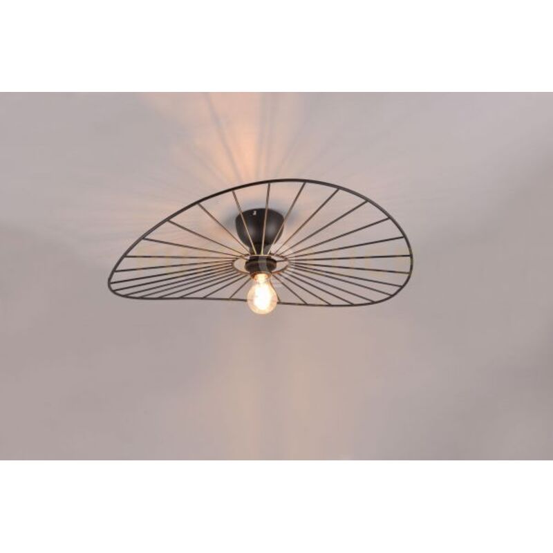 foto del prodotto trio chapeau plafoniera metallo nero d.60cm 1 luce attaco e28