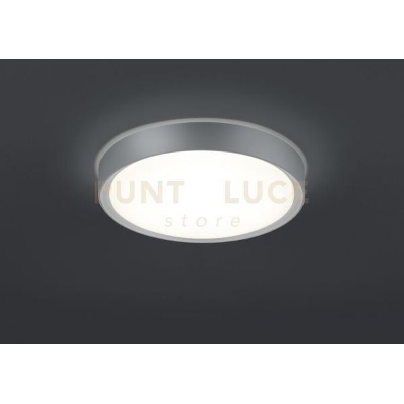 foto del prodotto trio clarimo plafoniera led 18w 1x 1850lm, 3000k bagno con bordo alluminio d.33cm