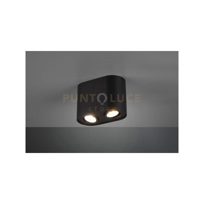 foto del prodotto trio cookie cilindro 2 spots orientabili nero l. 17,8cm h. 12,5cm