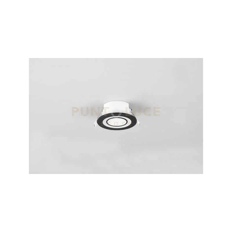 foto del prodotto trio core faretto led 5w 450lm, 3000k da incasso plastica nera satinata tripla accensione indipendente d. 8,2cm