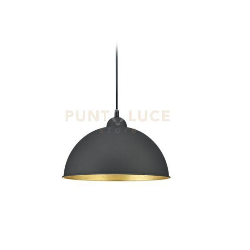 foto del prodotto trio duoline sospensione jimmy metallo nero ed interno oro d. 31cm per sistema binario 1 luce attacco e27