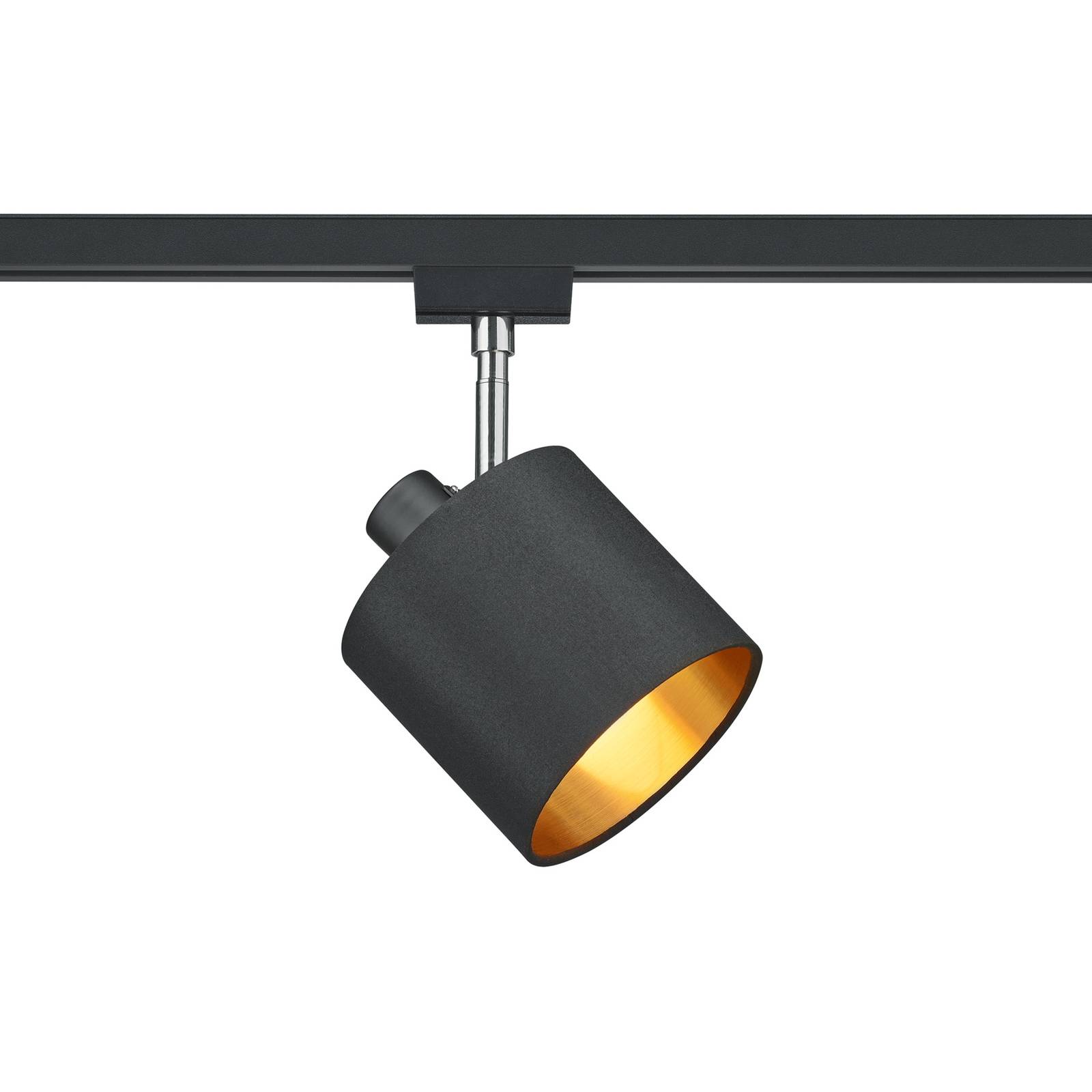 foto del prodotto trio duoline tommy spot orientabile paralume nero interno oro d. 12cm 78330179